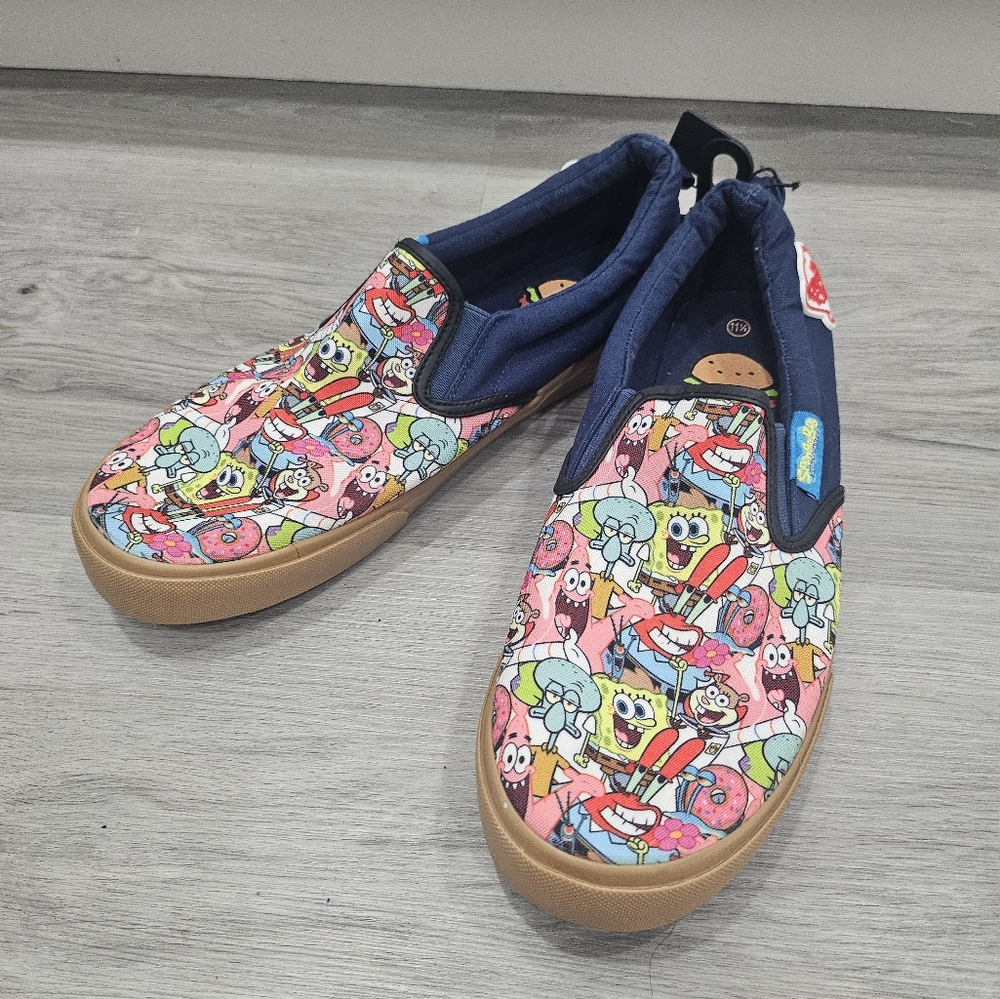 Spongebob Slip On Shoes Men 11.5
